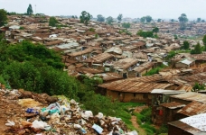 Looking down on Kibera