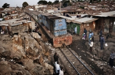 Train through Kibera